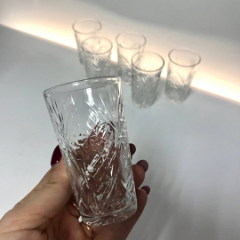 Стопки из хрусталя, с алмазной гранью, Дятьковский ХЗ, каталог, винтаж, СССР. Цена за набор 6шт. Картинка 3
